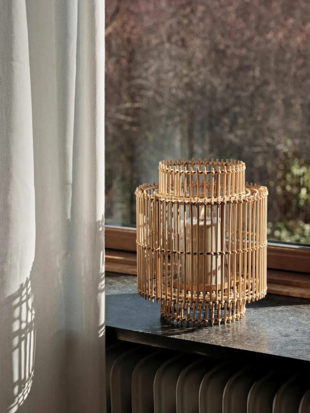 Outlet Kajsa Lanterne H, Bambus Lanterner