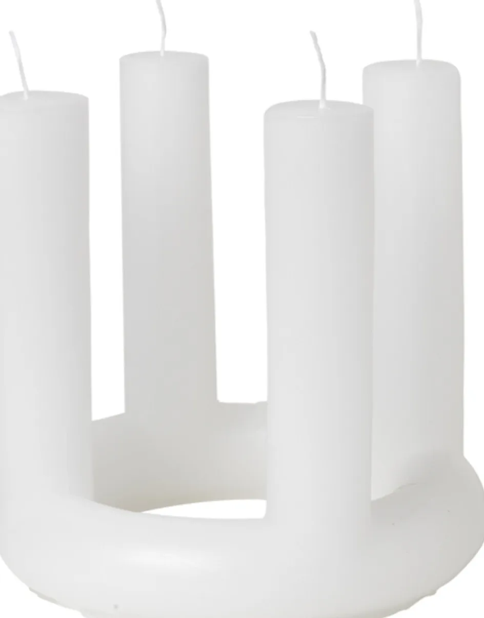 Clearance Broste Copenhagen Lucille Sculpture Stearinlys H18 cm, Pure White