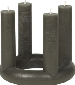 Broste Copenhagen Lucille Sculpture Stearinlys H18 cm, Grape Leaf Green