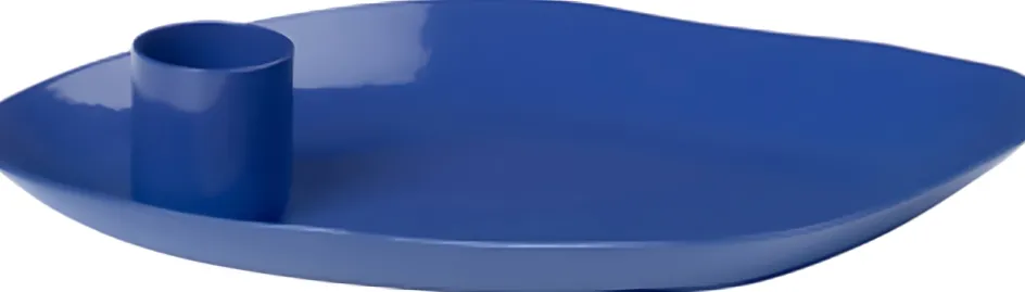 Hot Broste Copenhagen Mie Lysestage 15 cm, Intense Blue
