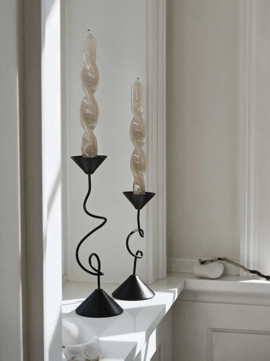 Best Broste Copenhagen Selma Lysestage H, Sort