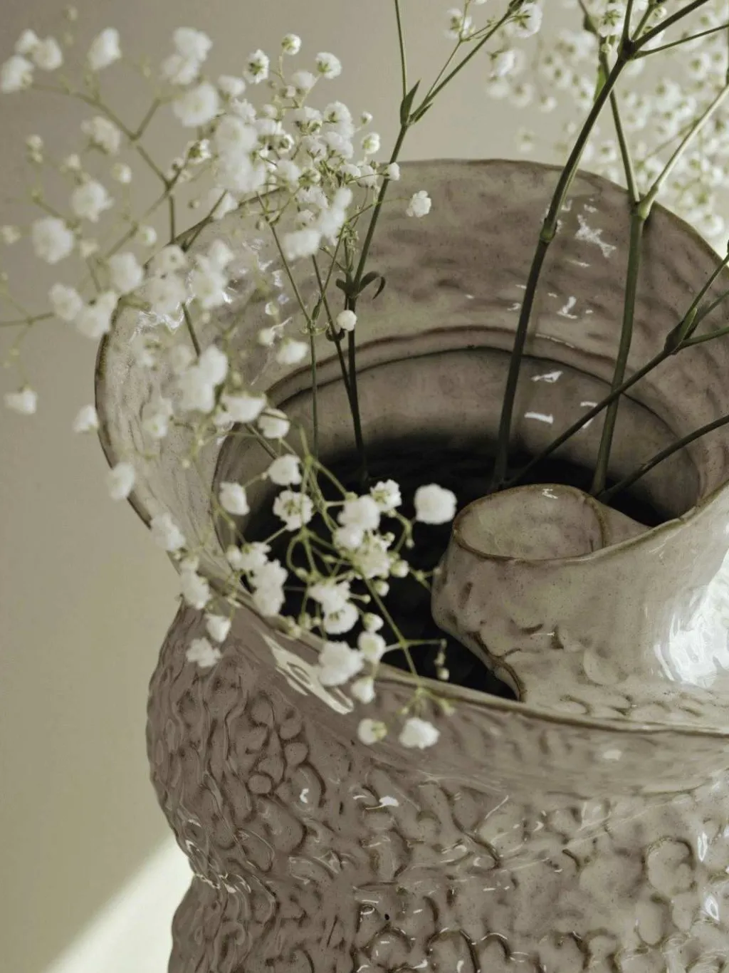 Broste Copenhagen Vaser > Shelly Vase H38 cm, Hvid