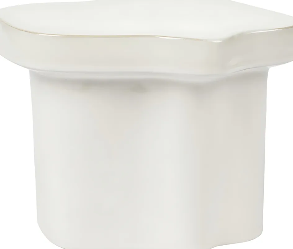 Sale Broste Copenhagen Sonja Piedestal H, Off White