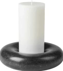 Best Broste Copenhagen Torus Lysestage H5 cm, Sort