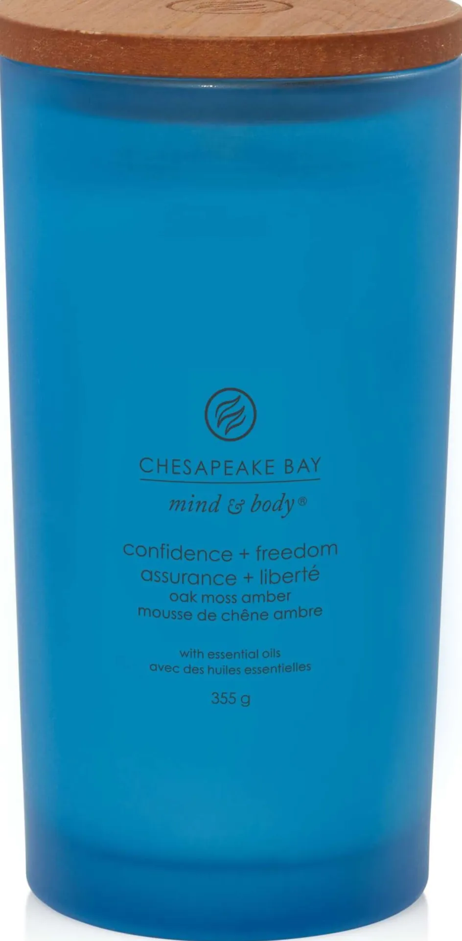 New Chesapeake Bay Mind & Body Duftlys m. Trælåg 16,3 cm, Oak Moss Amber
