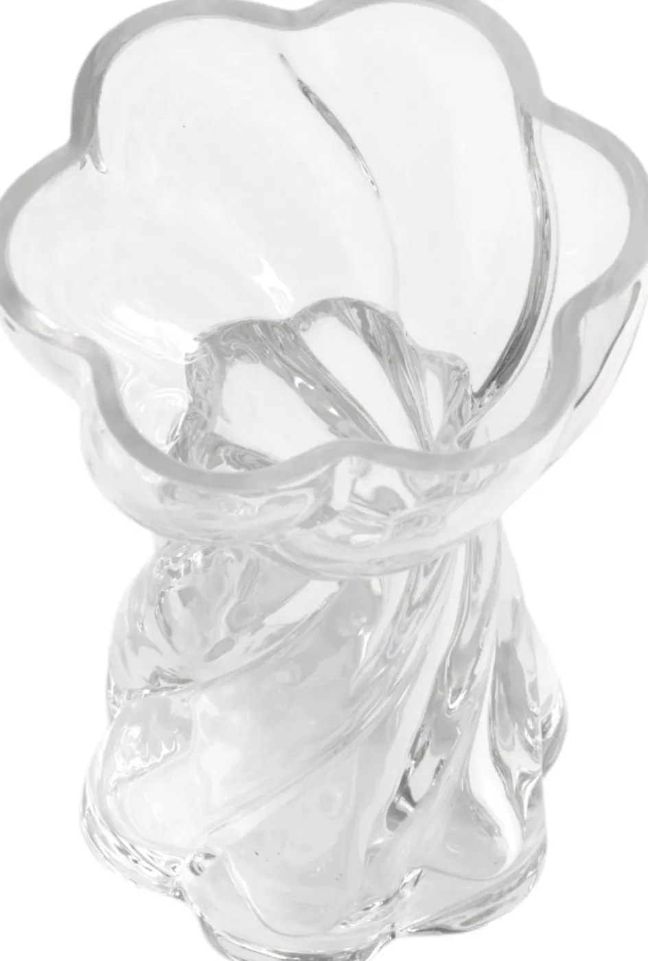 Clearance Cooee Design Twist Bulb Ball Vase H12,8 cm, Klar