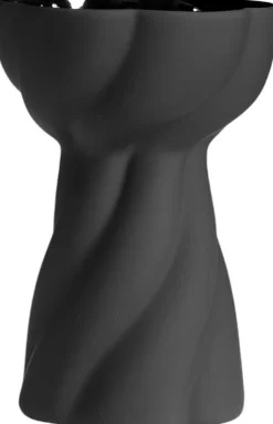 Sale Twist Bulb Vase H13 cm, Sort Stue|Vaser