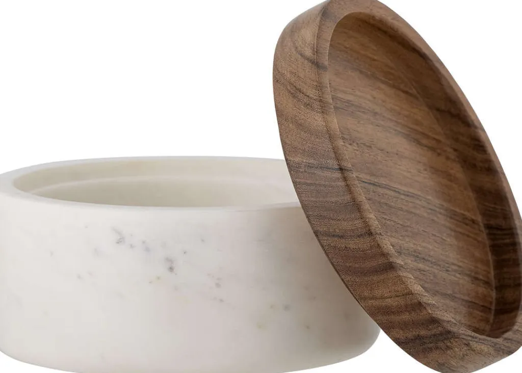 Creative Collection Stue|Småopbevaring Og Organisering > Fenella Krukke m. Låg H7,5 cm, Hvid