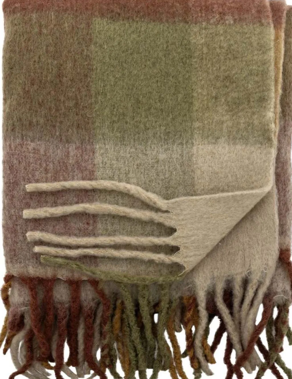 Creative Collection Plaider Og Tæpper > Hamisha Plaid 127x152 cm, Grøn/Brun