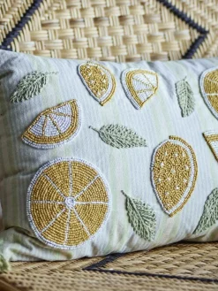 Clearance Lemon Pude 35x50 cm, Gul Puder Og Betræk