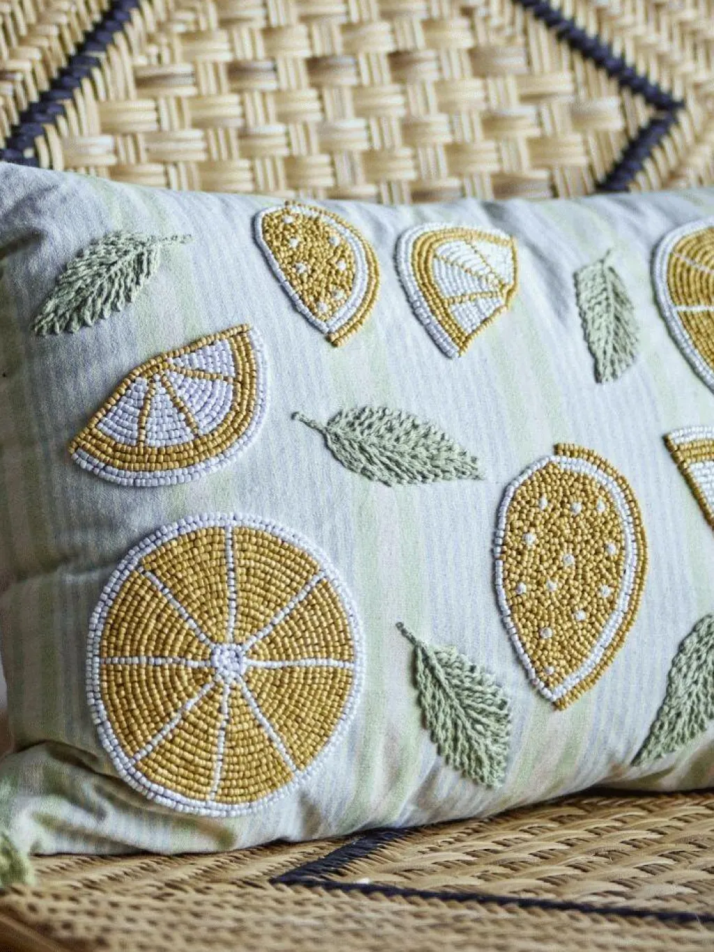 Clearance Lemon Pude 35x50 cm, Gul Puder Og Betræk