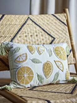 Clearance Lemon Pude 35x50 cm, Gul Puder Og Betræk