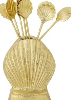 New Loreta Krukke m. Cocktailgafler, Guld Serveringsbestik