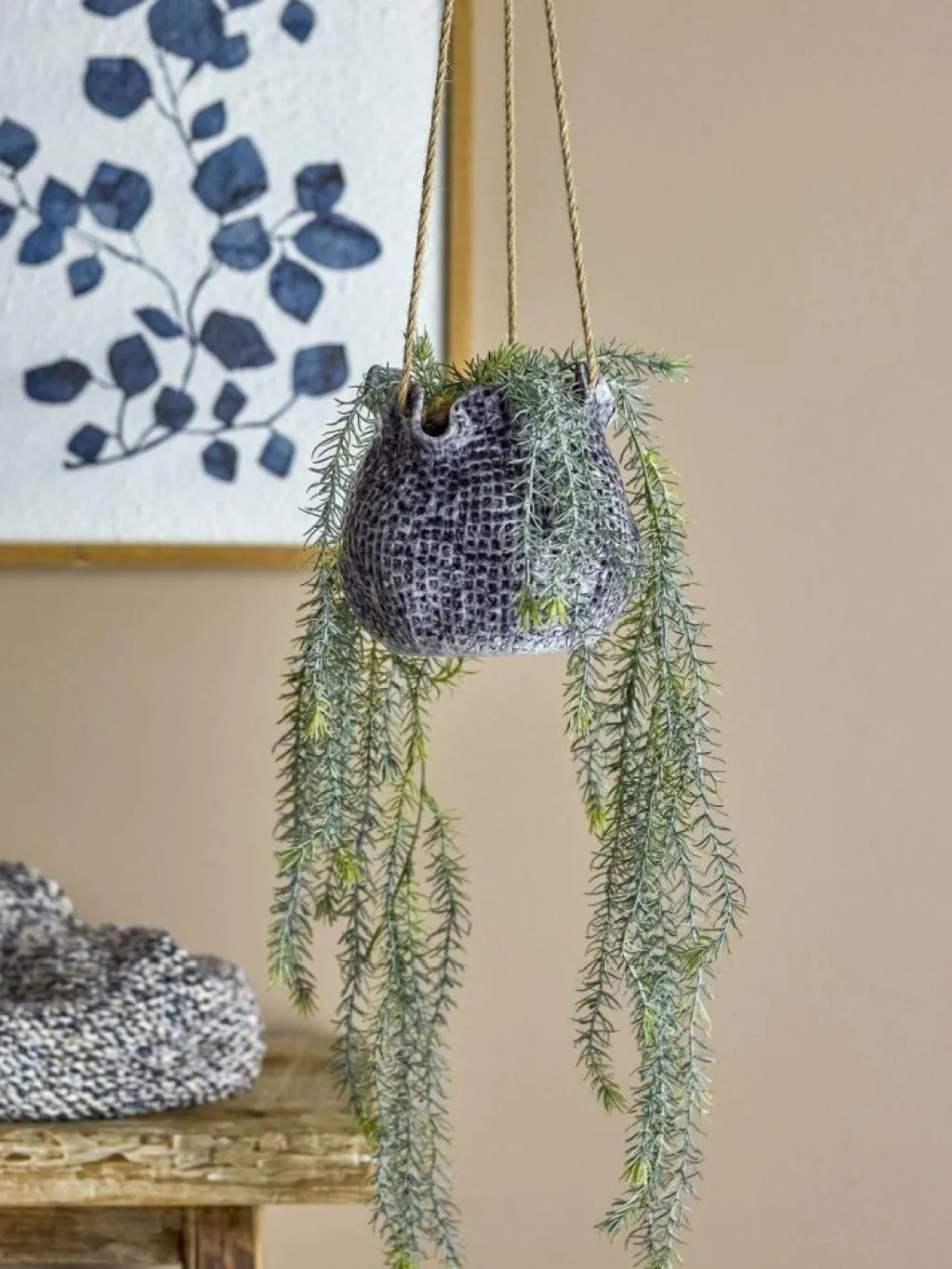 Clearance Lottie Hængeurtepotte H16 cm, Blå Stue|Urtepotter Og Krukker