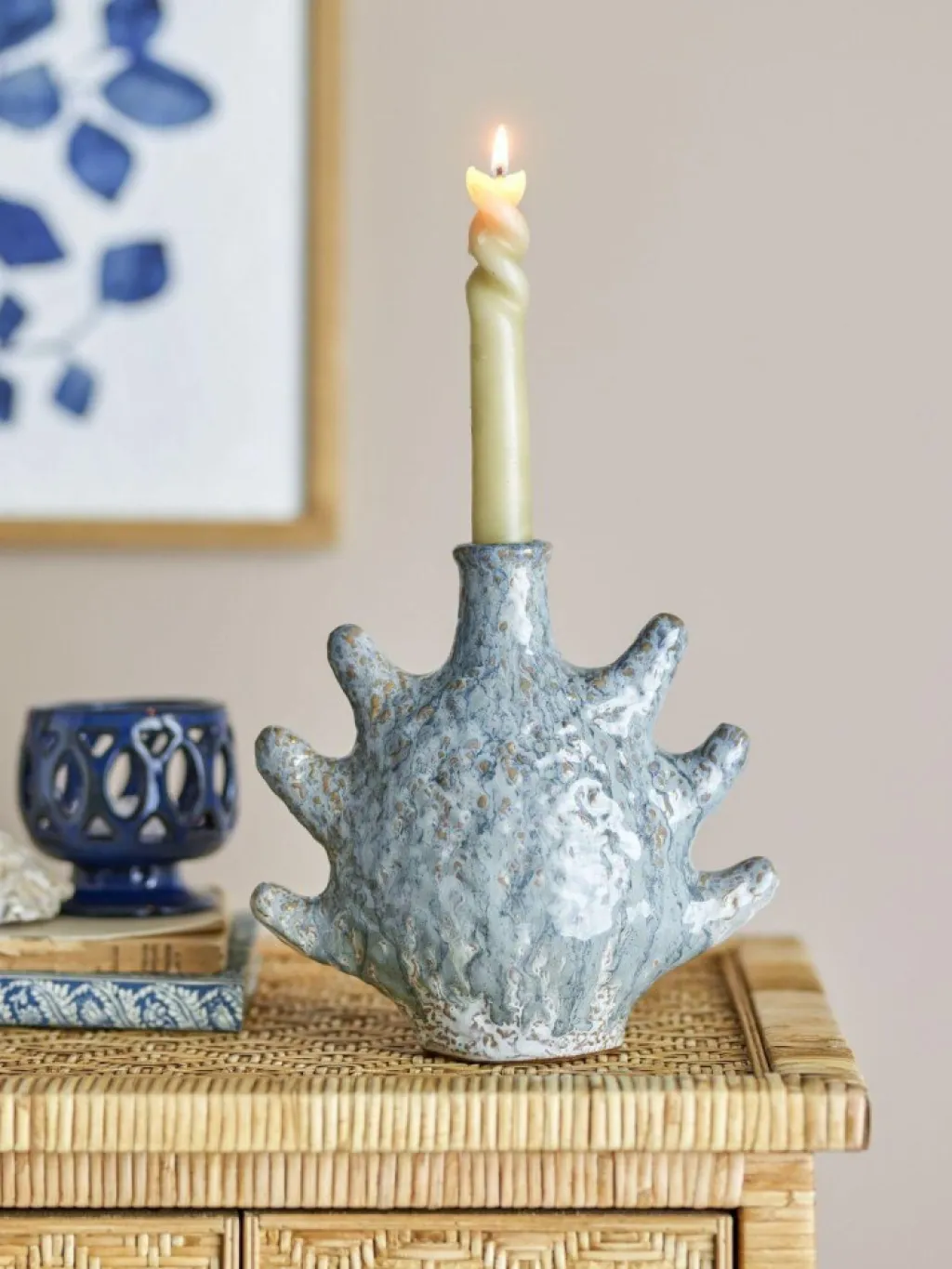 Creative Collection Lysestager > Bridget Lysestage H, Blå