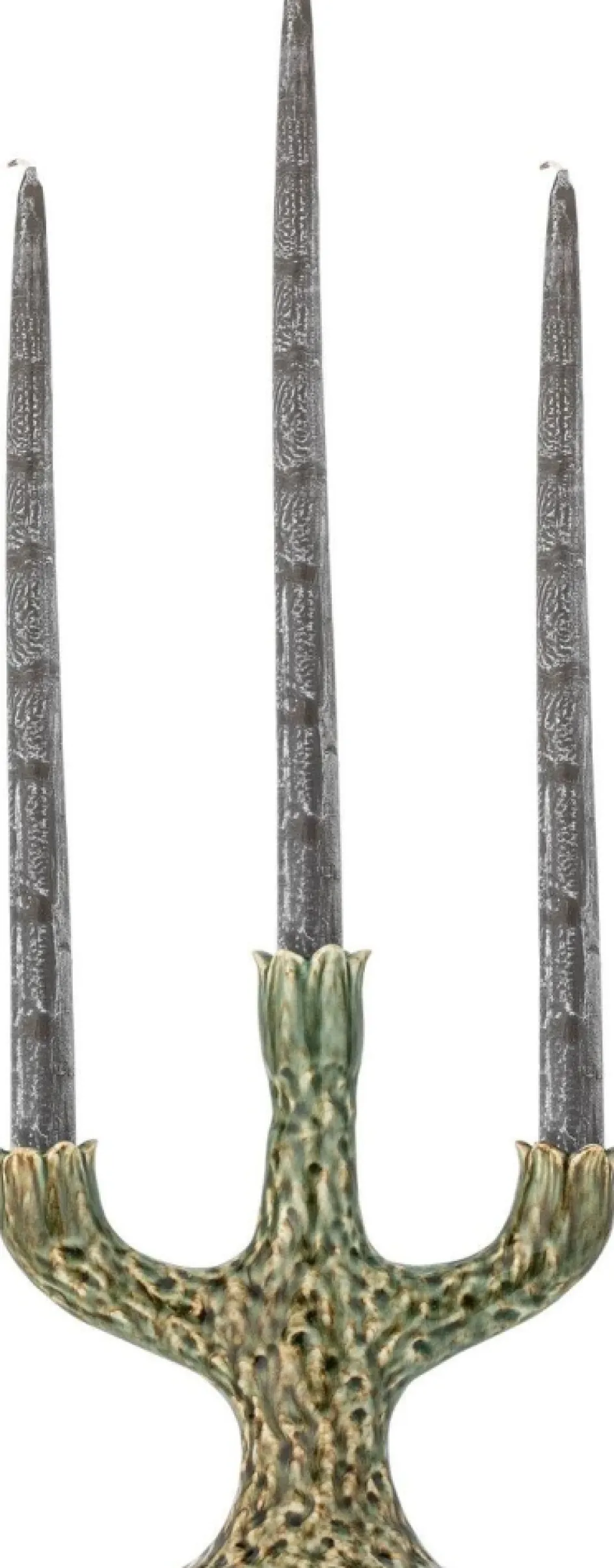 Outlet Creative Collection Cyrill Lysestage H21 cm, Grøn