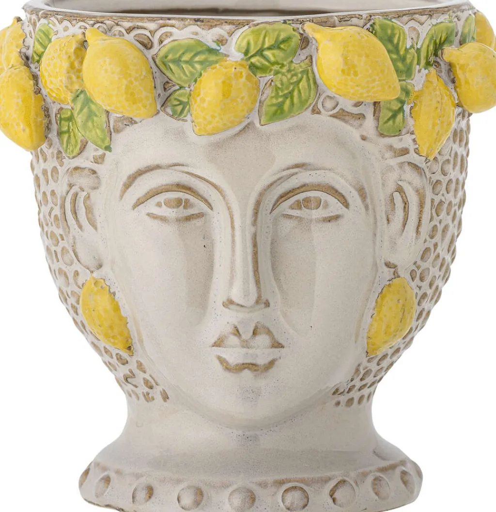 Creative Collection Stue|Urtepotter Og Krukker > Limone Urtepotteskjuler H16 cm, Gul
