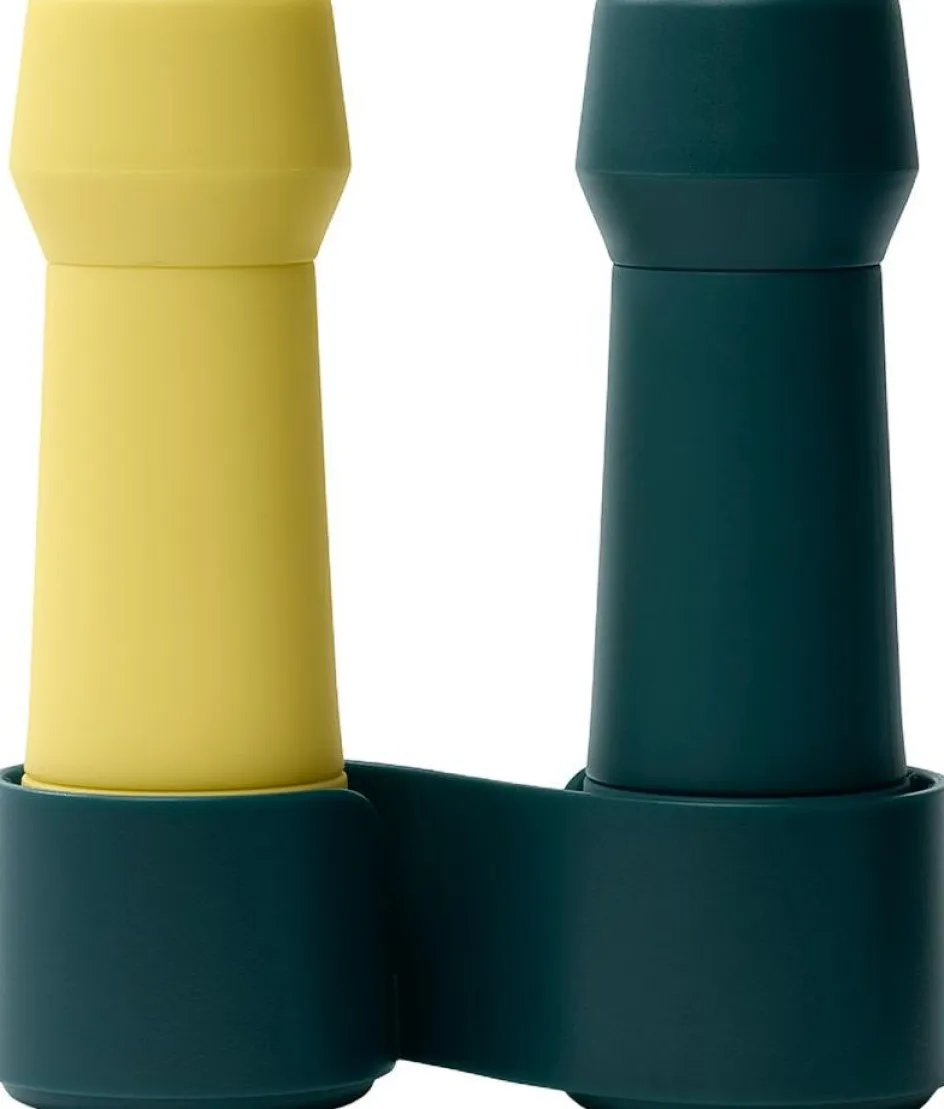 Online CrushGrind Amsterdam To-Go Kværnsæt H11 cm, Forest Green/Dusty Yellow