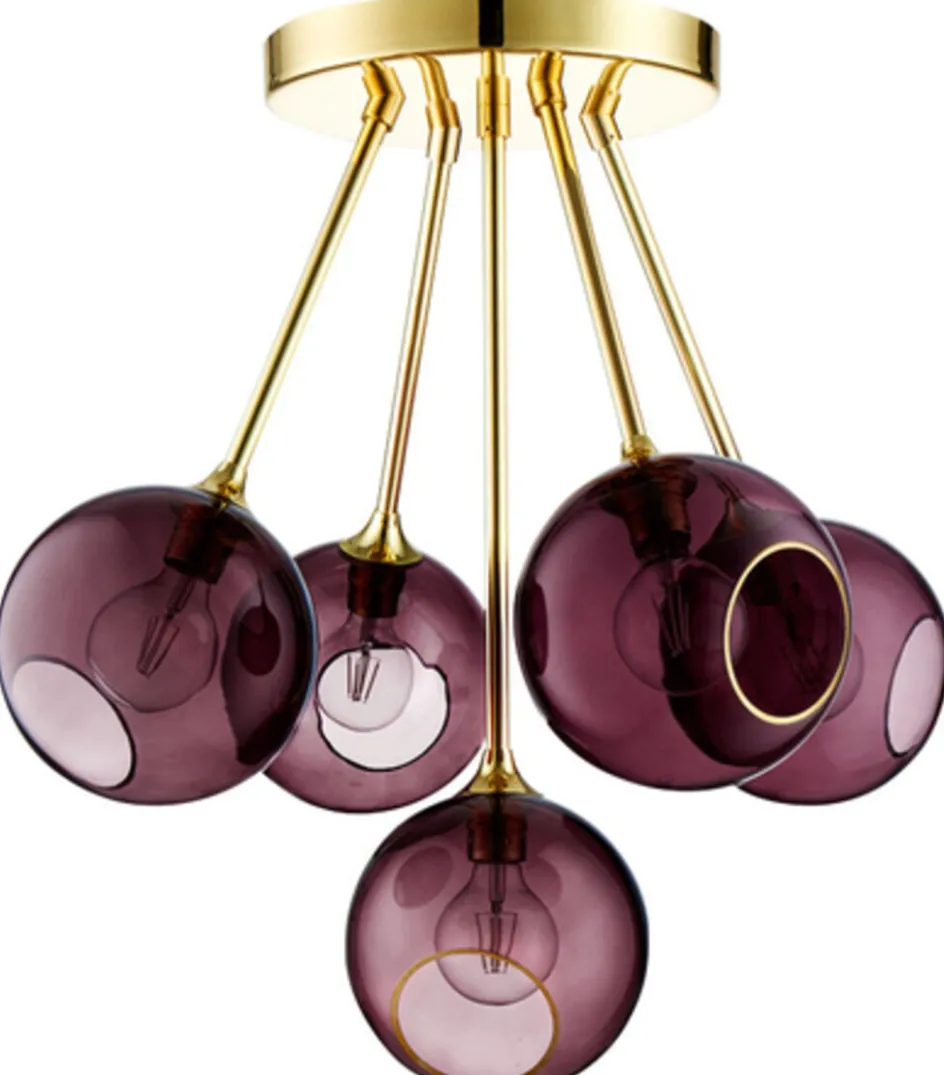 Clearance Design By Us Ballroom Molecule Plafond Ø68 cm, Purple Rain/Guld