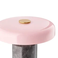 Outlet Design By Us Trip Trådløs Bordlampe H21 cm, Silver/Rose