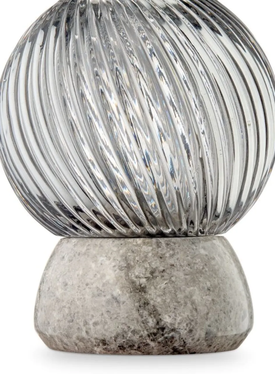 Design By Us Twist Of Marble Fyrfadsstage H13 cm, Sølv/Smoke