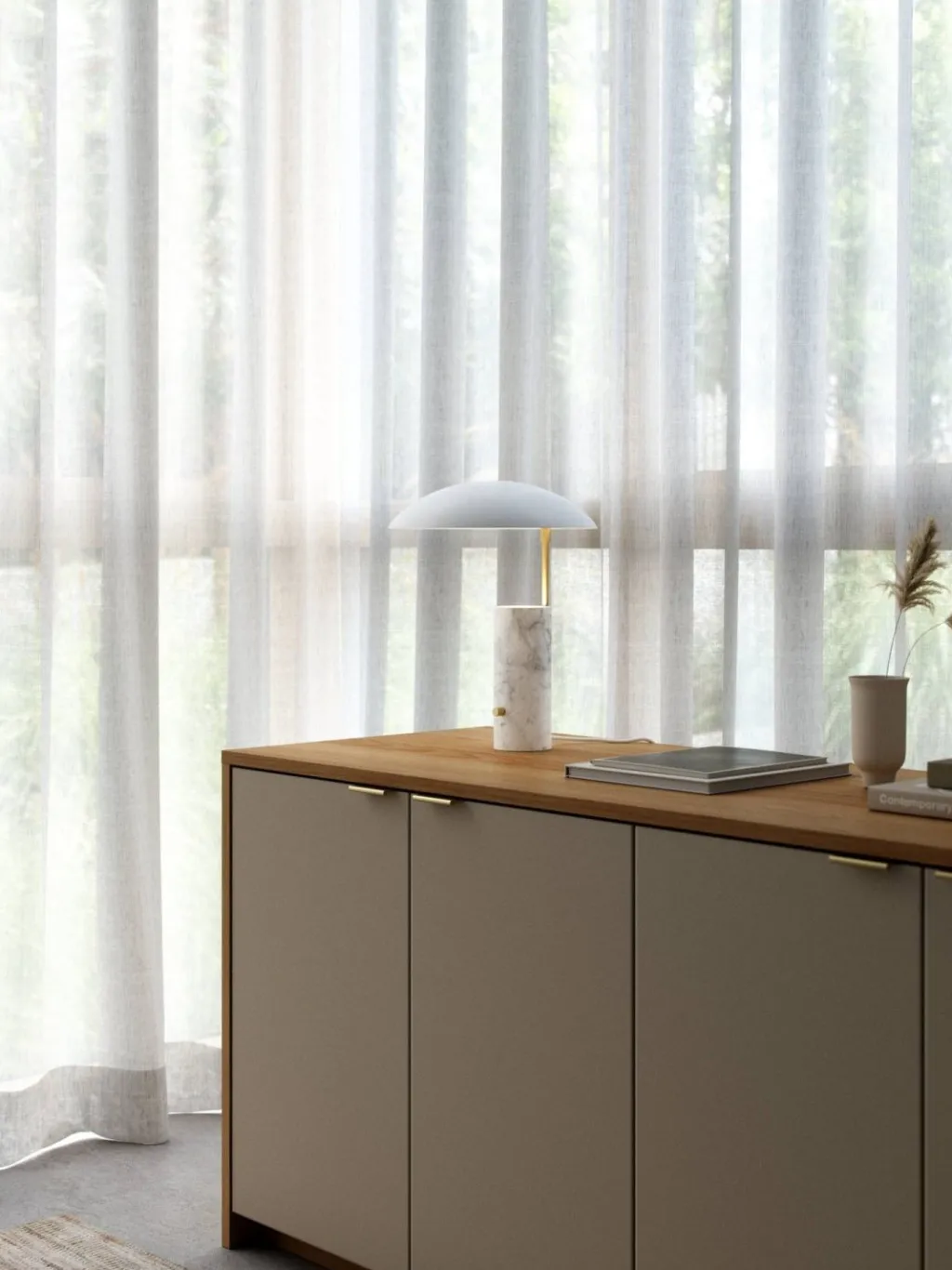 Outlet Madem Bordlampe H41,7 cm, Hvid Bordlamper