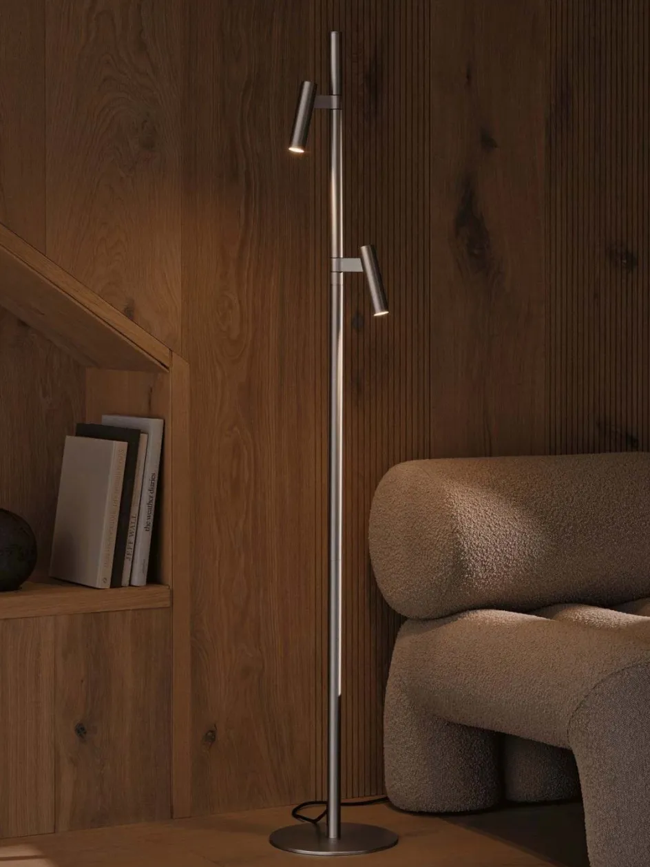 Hot DFTP Makoto Gulvlampe H150 cm, Satin Krom