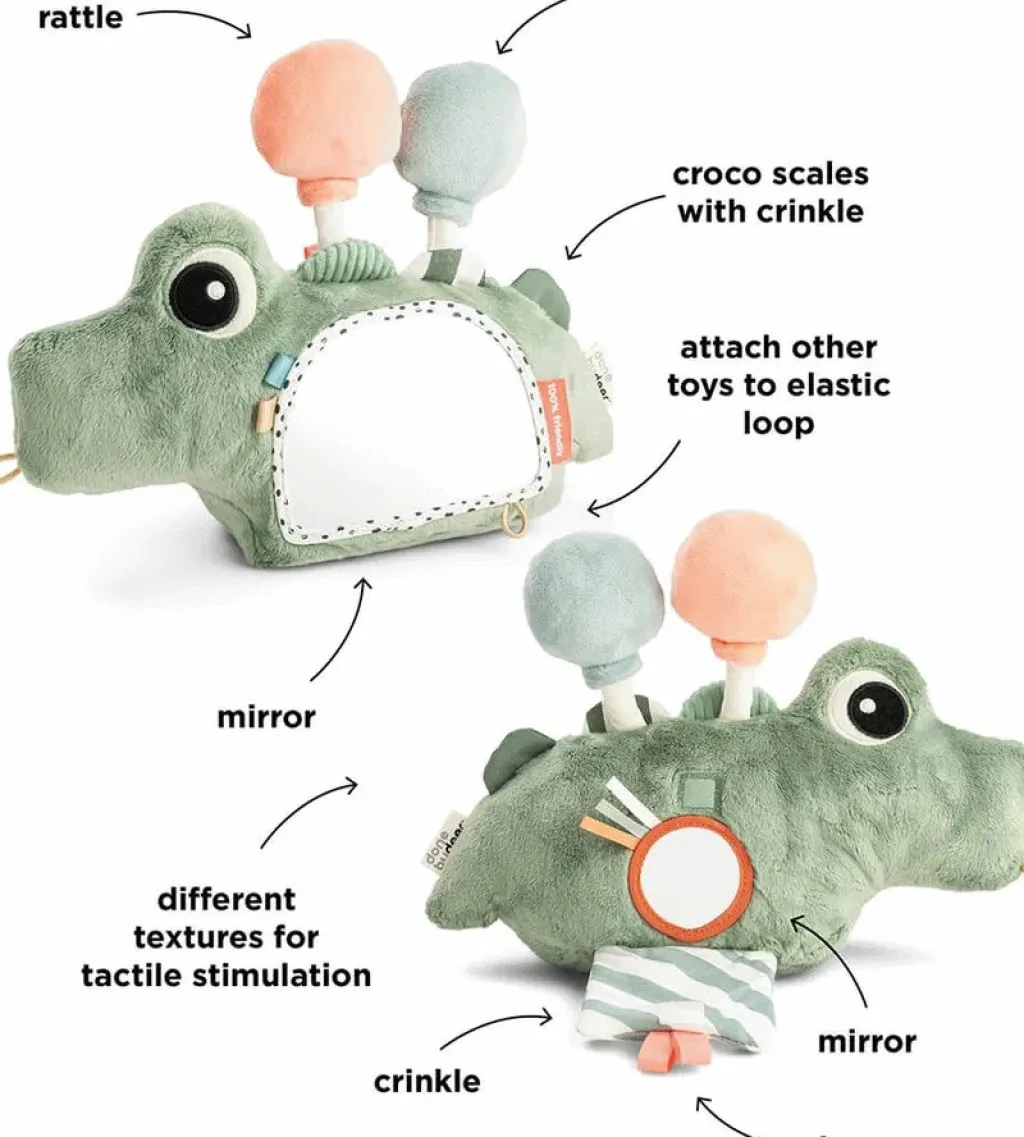Discount Croco Aktivitetsgulvspejl 28 cm, Grøn Børn Baby- Og Småbørnslegetøj