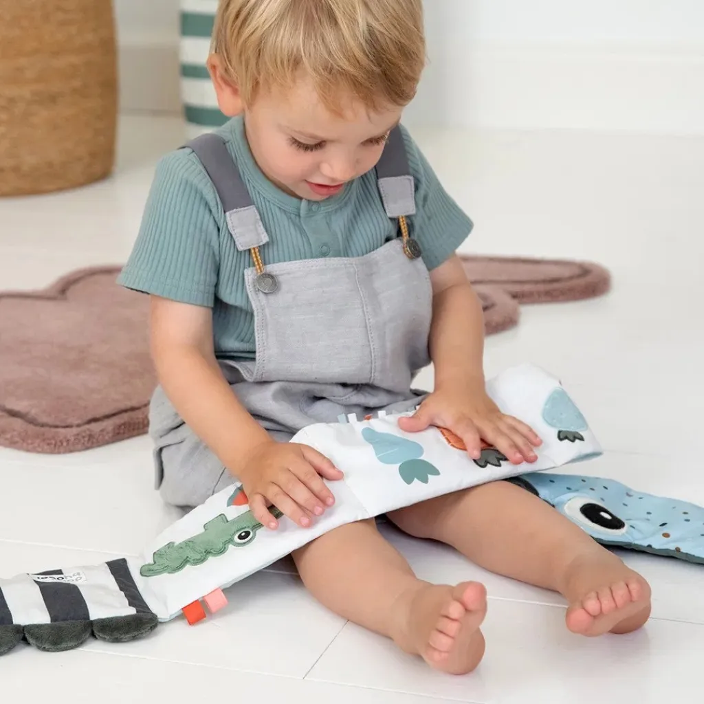 New Croco Fold-ud-stofbog 90x14 cm, Grøn Børn Baby- Og Småbørnslegetøj