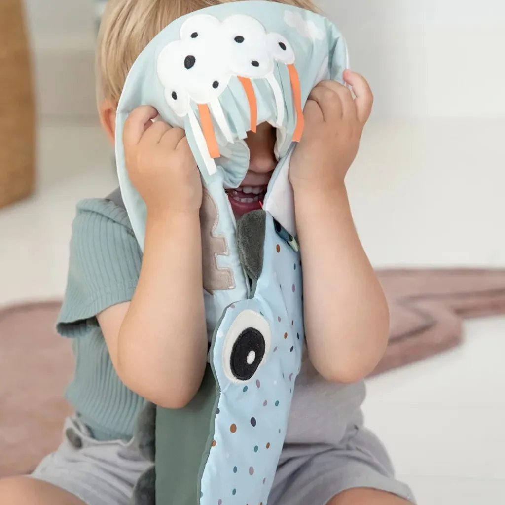 New Croco Fold-ud-stofbog 90x14 cm, Grøn Børn Baby- Og Småbørnslegetøj