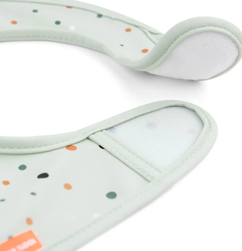 Discount Croco Hagesmæk m. Velcro 2 stk, Grøn Børn Hagesmække Og Savlesmække|Hagesmække