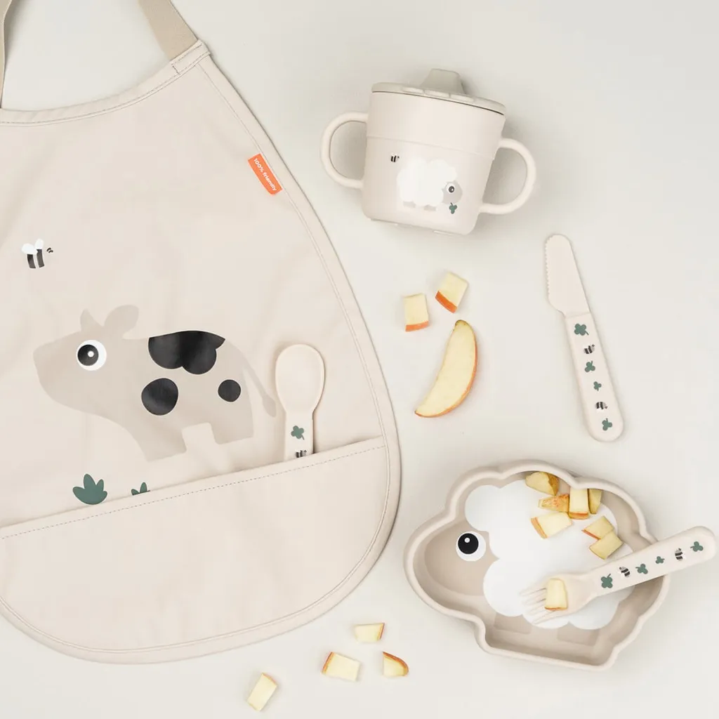 Discount Sheepy Stick & Stay Skål 11x15 cm, Sand Børn Børneskåle