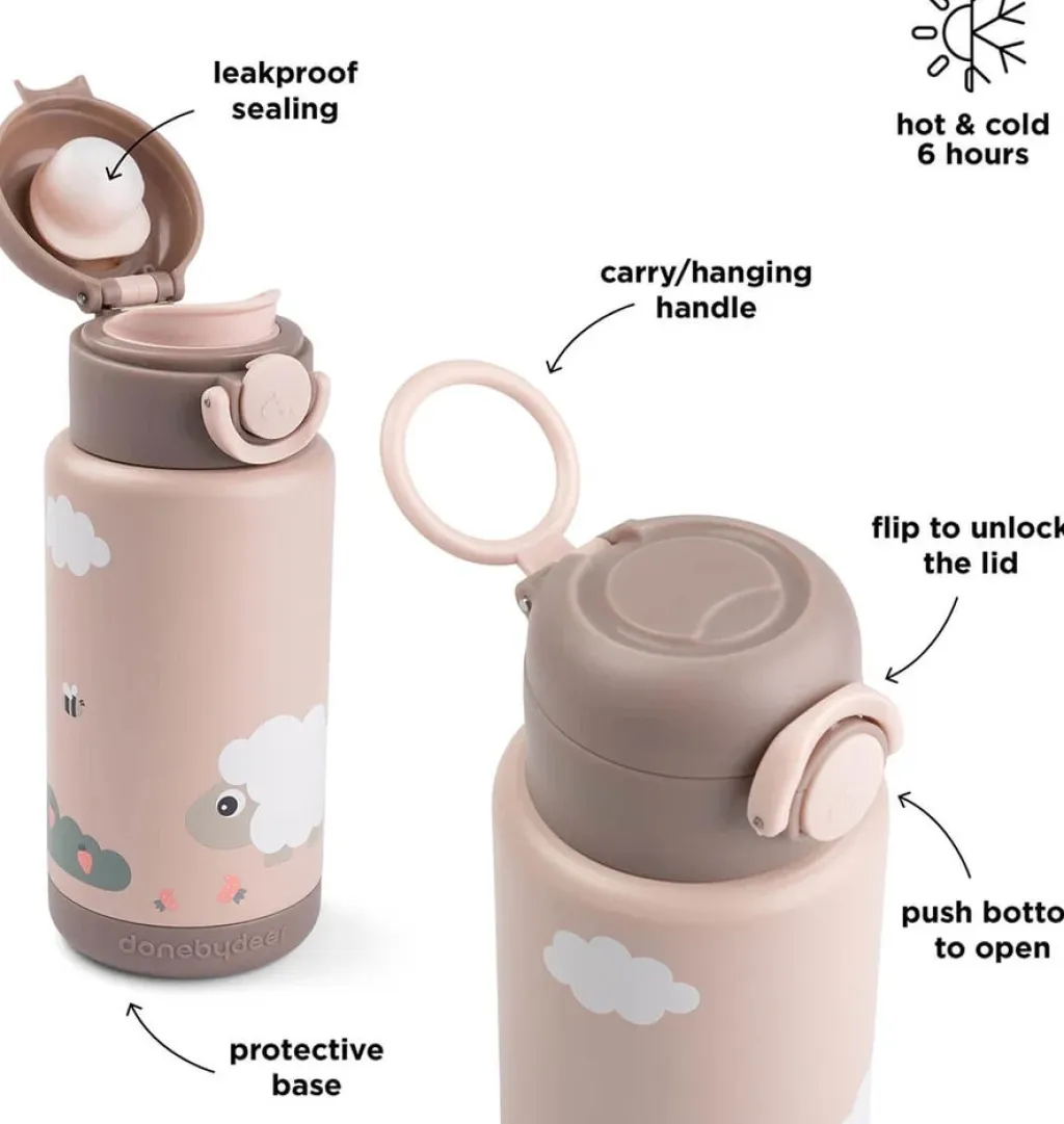 Børn Done By Deer Drikkedunke Til Børn|Opbevaring Til Køkkenet > Tiny Farm Termoflaske 340 ml,