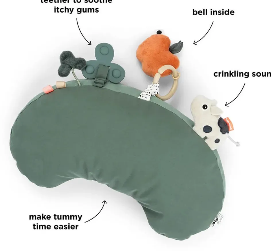 Online Done By Deer Tiny Farm Tummy Time Aktivitetspude 33x16 cm, Grøn
