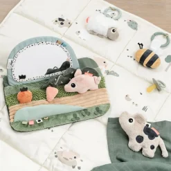 Outlet Tiny Farm Tummy Time Sensorisk Spejl 33x19 cm, Grøn Børn Baby- Og Småbørnslegetøj