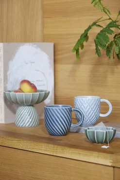 Hot Dottir Nordic Design Samsurium Art Deco Krus 32 cl, Blå/Grå