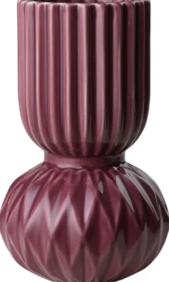 New Dottir Nordic Design Samsurium Rufflebell Vase H14 cm, Aubergine
