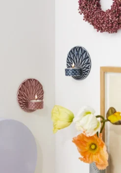 Dottir Nordic Design Pipanella Votive Scales Væghængt Fyrfadsstage Ø11,5 cm, Dusty Rose