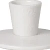 Best Dottir Nordic Design Pipanella Lysestage Lines Flower H4,5 cm, Hvid