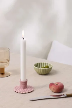 Sale Nordic Design Pipanella Bubble Lines Lysestage H4,5 cm, Rosa Lysestager