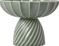 New Nordic Design Samsurium Skål på Fod H11,7 cm, Eucalyptus Stue|Pynteskåle Og Fade
