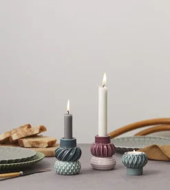 Discount Nordic Design Samsurium Lysestage 2 stk. ?6,8 cm, Petrol/Peacock Lysestager
