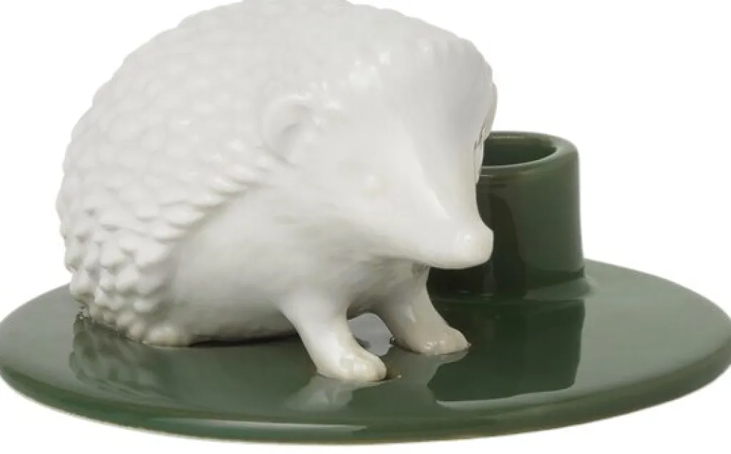 Dottir Lysestager > Nordic Design Sweet Stories Lysestage Pindsvin H4,1 cm, Moss