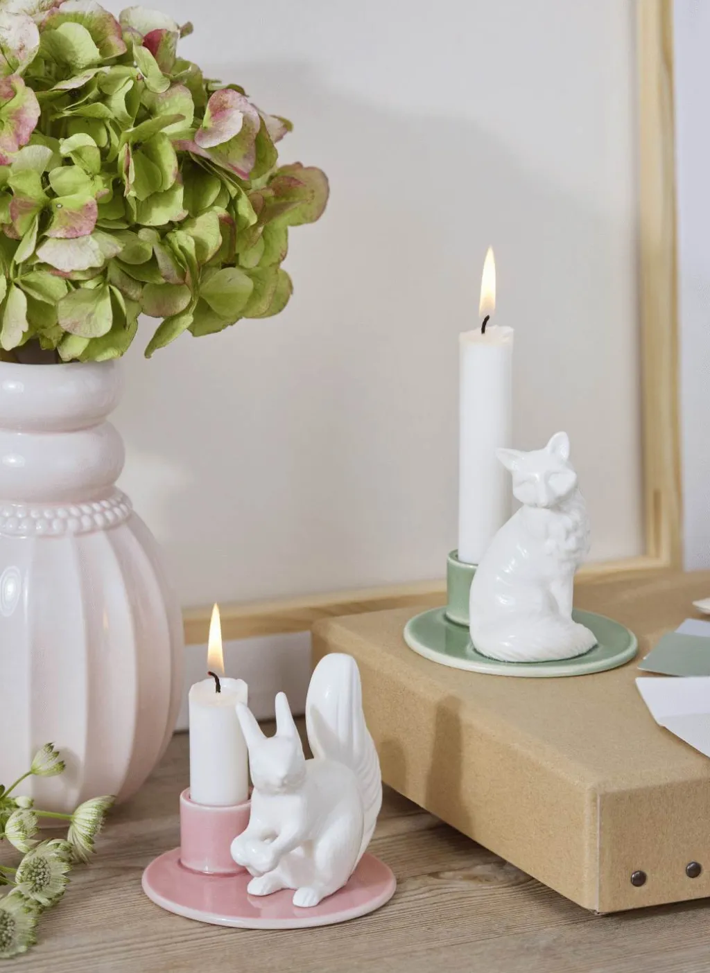 Dottir Lysestager > Nordic Design Sweet Stories Lysestage Ræv H9,5 cm, Spruce