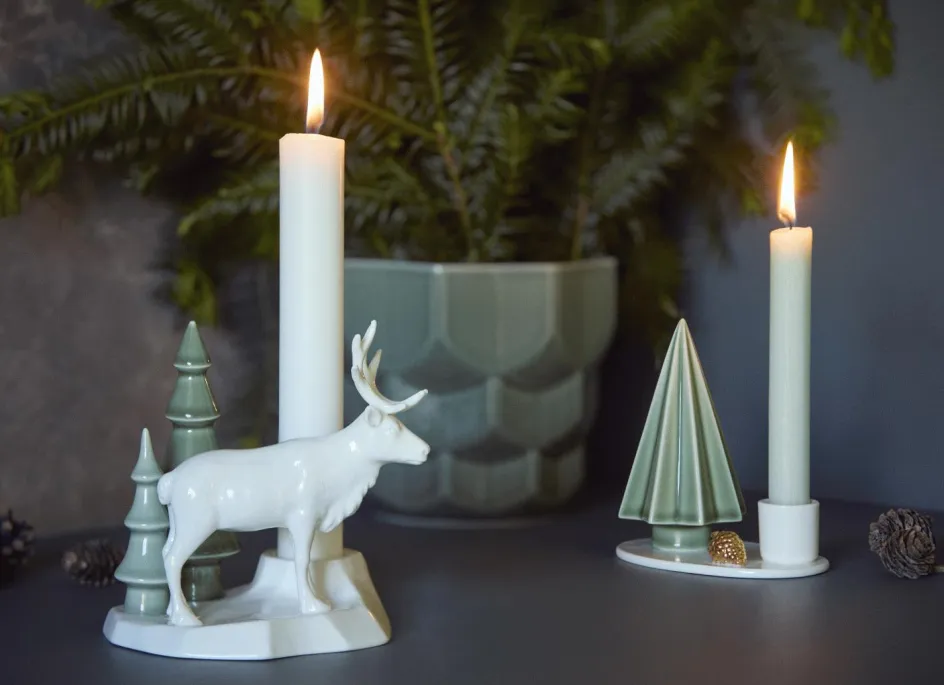 New Dottir Nordic Design Winter Stories Lysestage H14,5 cm, Rensdyr