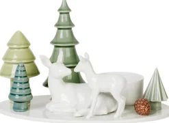 Dottir Lysestager > Nordic Design Winter Stories Lysestage H14,3 cm. Hjort & Hjortekid