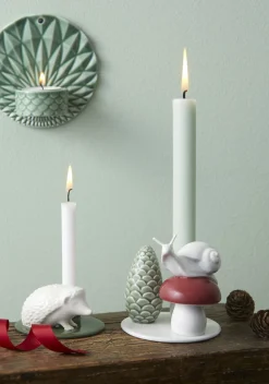 Dottir Lysestager > Nordic Design Winter Stories Lysestage H8,8 cm, Snegl & Svamp