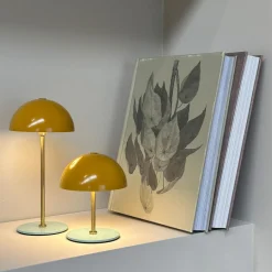 Online Dyberg Larsen ALONG Trådløs Minibordlampe LED 2 stk, Curry/Turkis