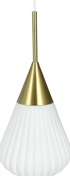 Dyberg Larsen Pendler > Ballon Pendel ?21 cm, Opal/Messing