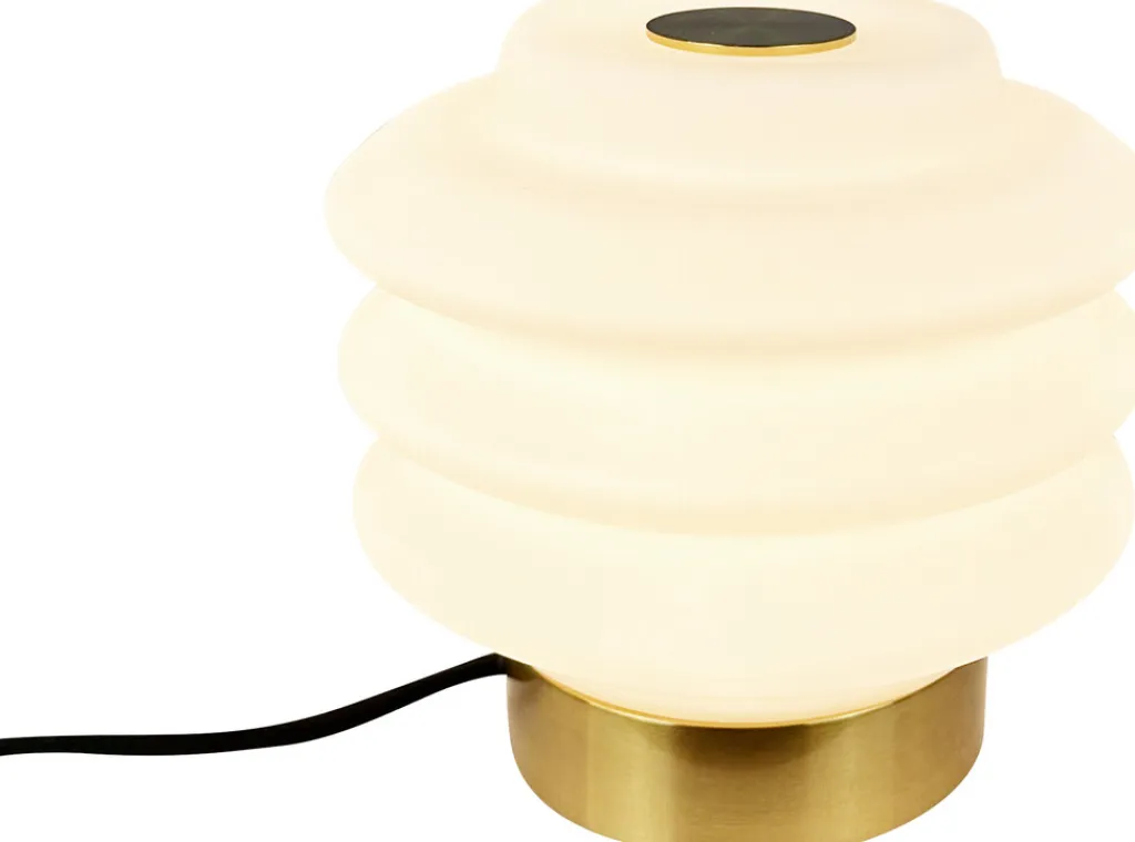 Dyberg Larsen Lamper Til Kontoret|Lamper Til Soveværelset > Diva Bordlampe H15 cm, Messing/Hvid